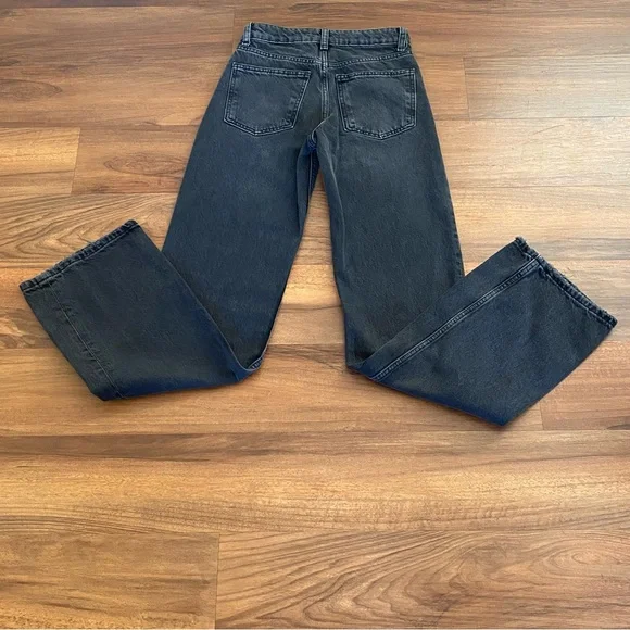 Zara High Rise Straight Black Jeans - Picture 7 of 12